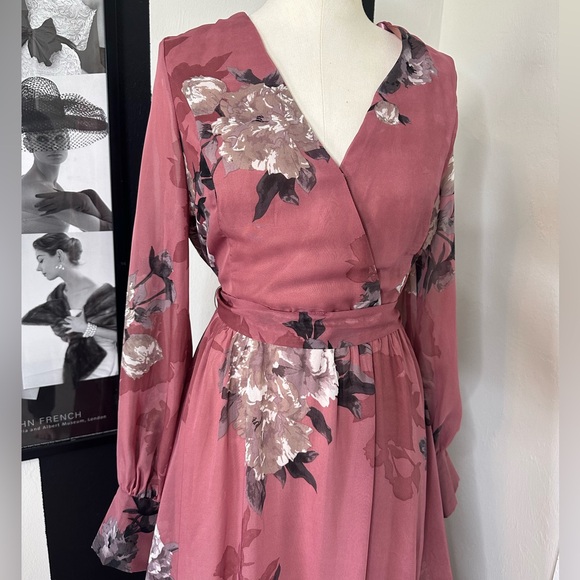 Windsor Paola Formal High Slit Chiffon Dress - Picture 3 of 5